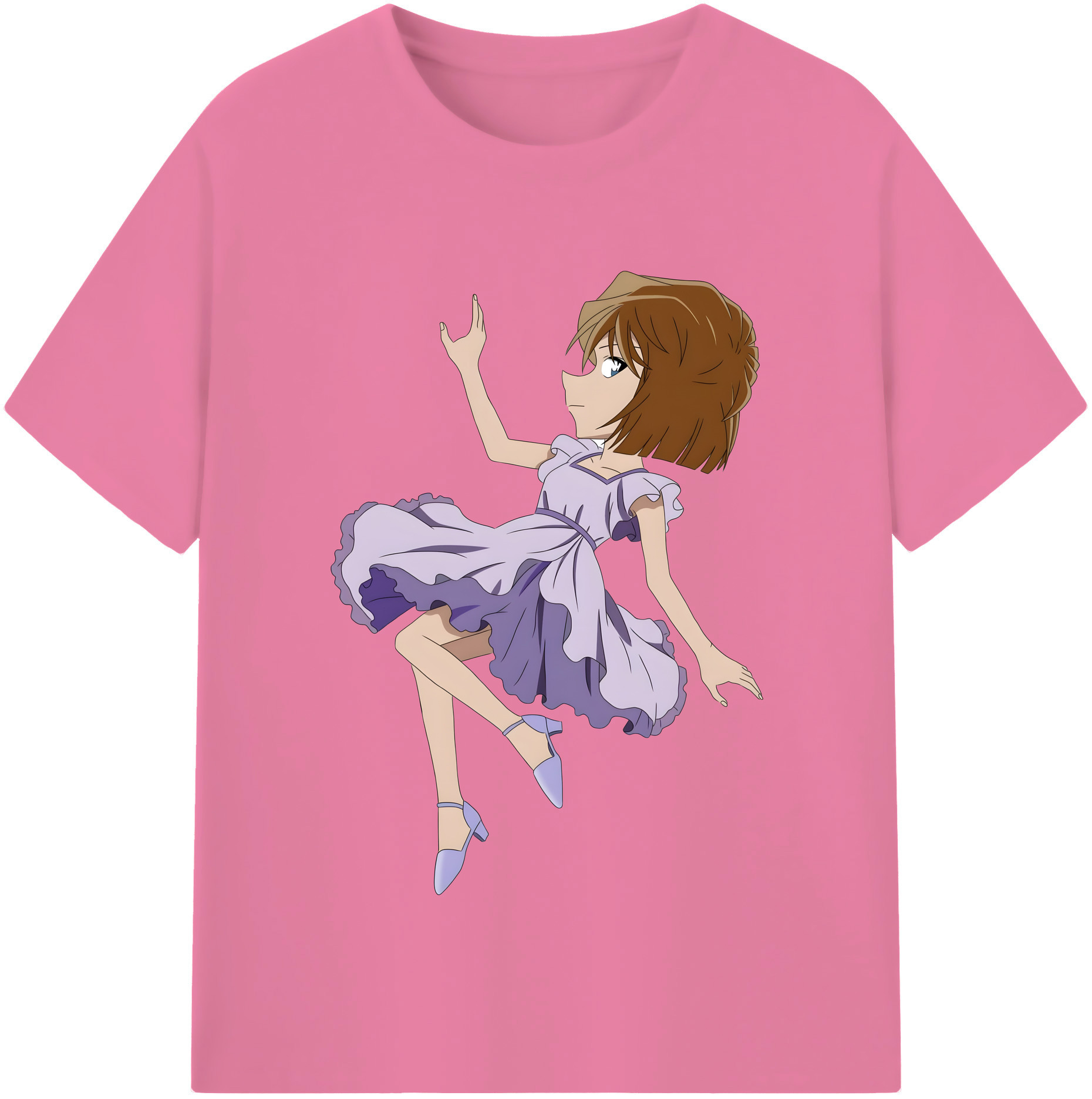 （画像用） 名探偵コナン 灰原 哀 はいばら あい Detective Conan Anita Hailey、Vi Graythorn Haibara Ai 綿100％半袖Tシャツ（フロントプリント）